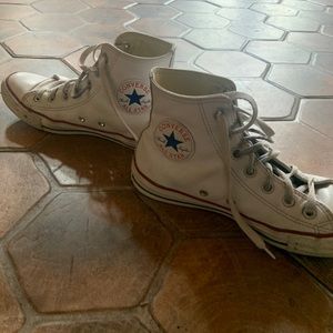 All star leather high top converse